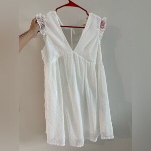 Altar'd State White and Pink Textured Dress